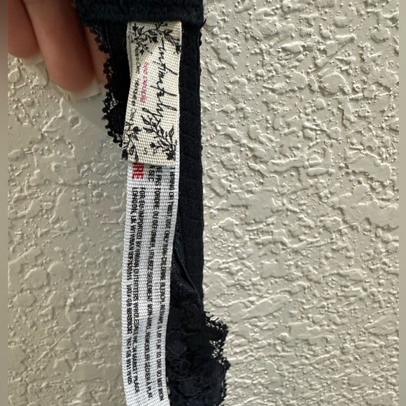 Free People Women's Galloon Lace Halter Bralette Black - Picture 3 of 4